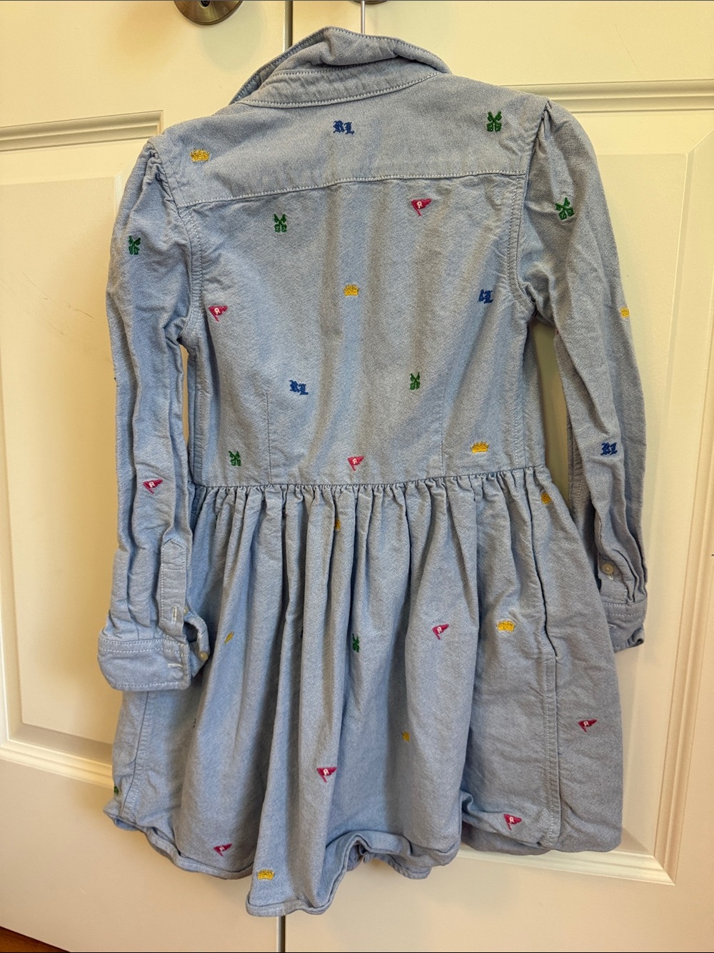Polo by Ralph Lauren Light Blue Embroidered Button-Front Dress Shirt - Picture 3 of 3